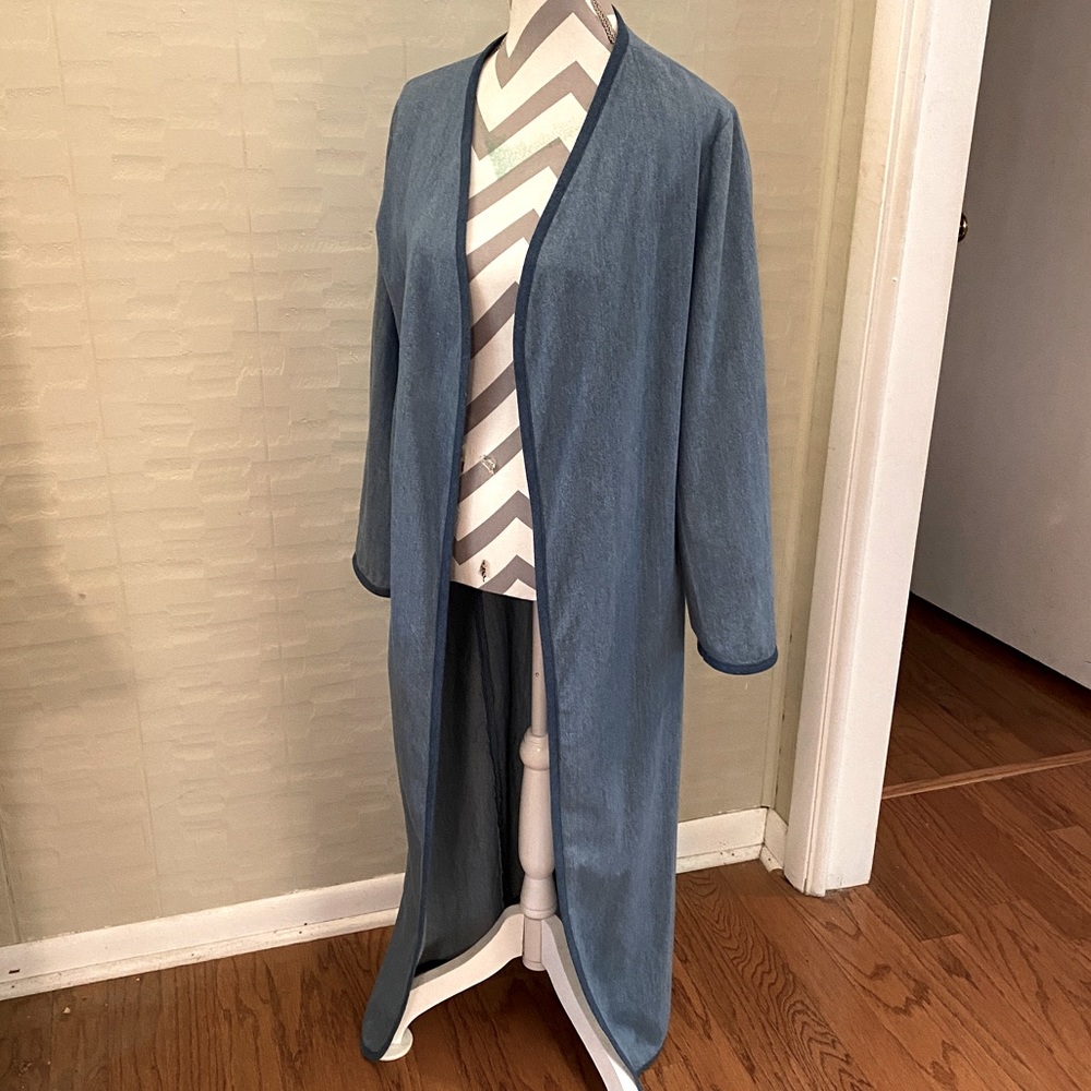 Handmade Long Denim Coat